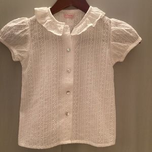 White eyelet blouse, La Coqueta, 7Y